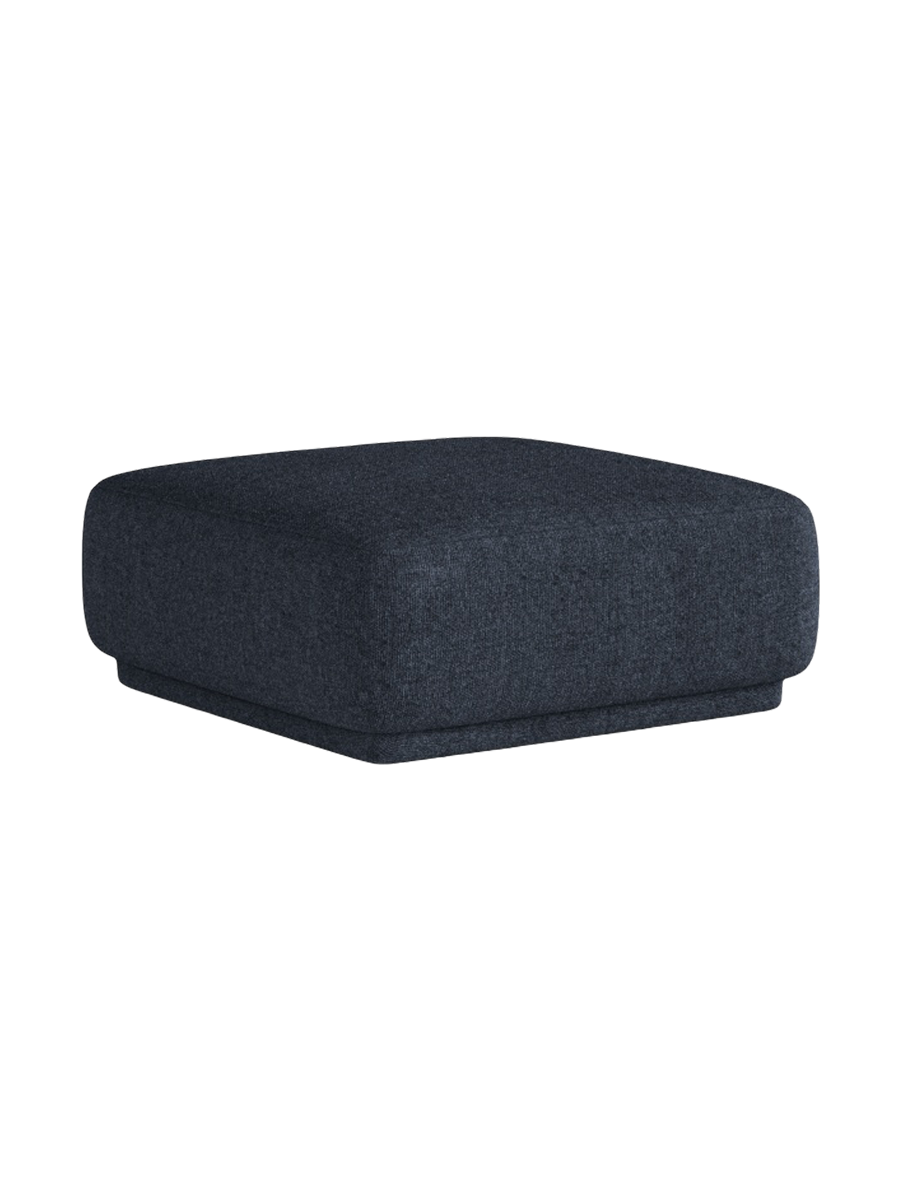 
Pouf design « Jane » - Chenille bleu marine