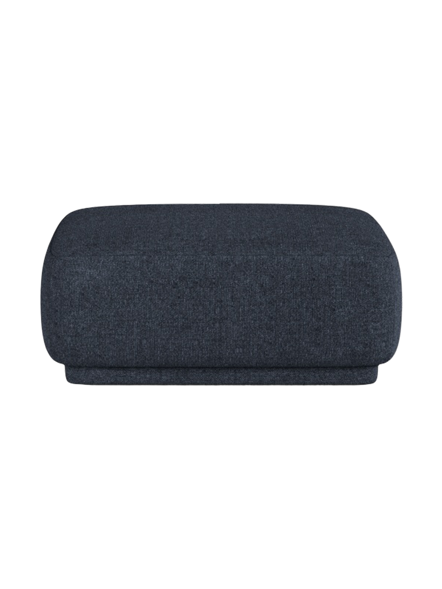 
Pouf design « Jane » - Chenille bleu marine