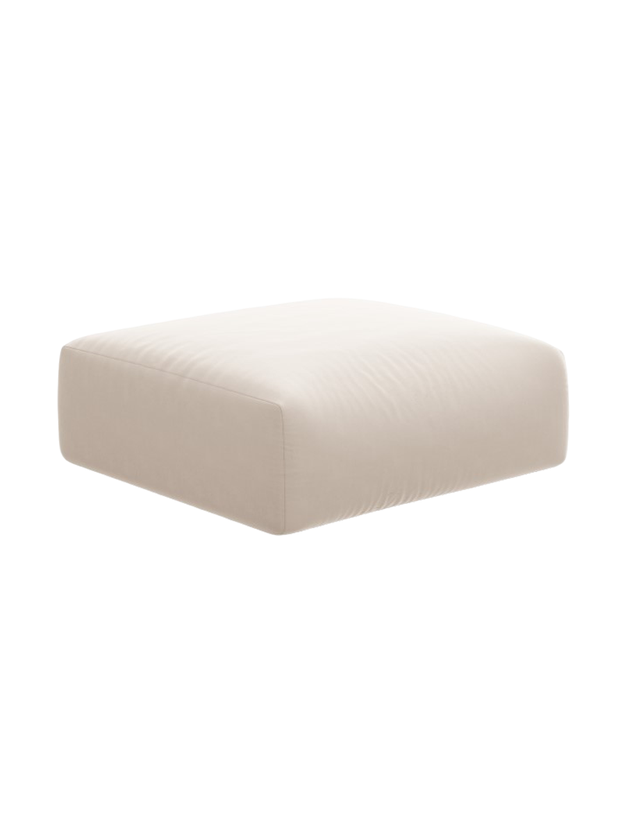 
Pouf design "Clau" - Velours Beige