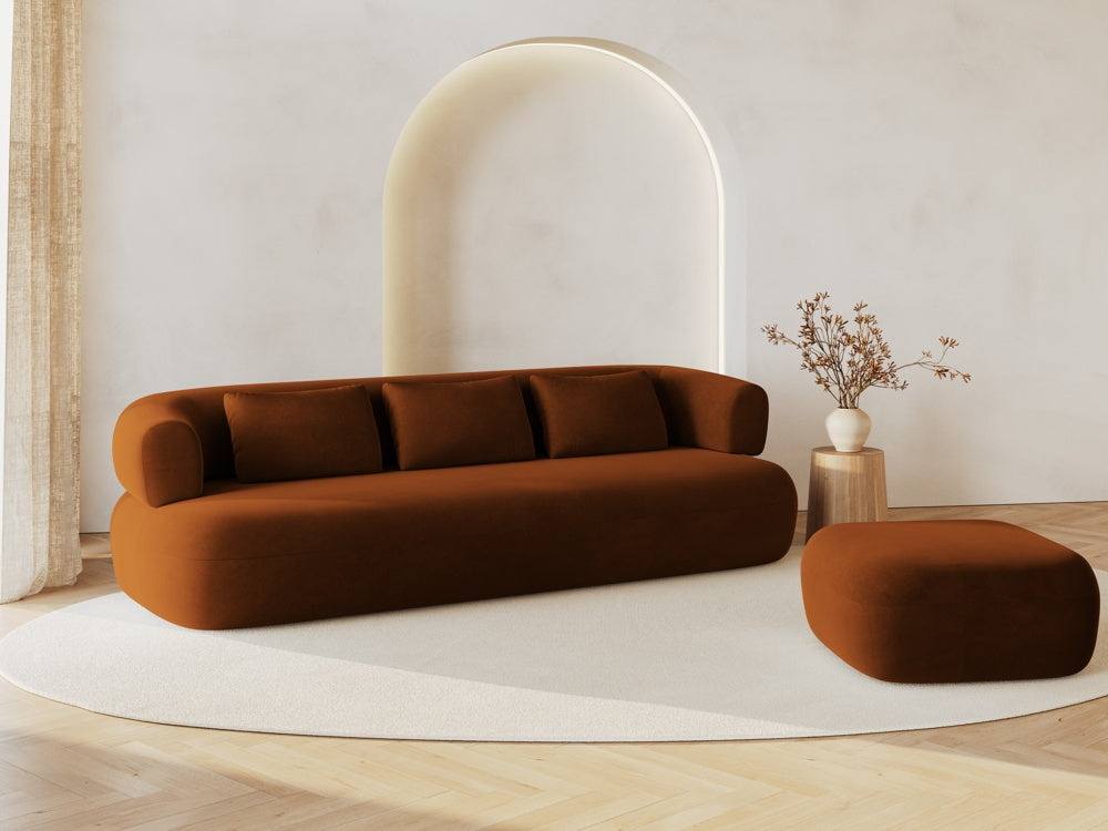 
Designer Ottoman "Estro" - Velvet Rose