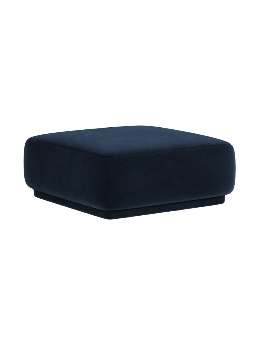 
Pouf design « Jane » - Velours bleu roi