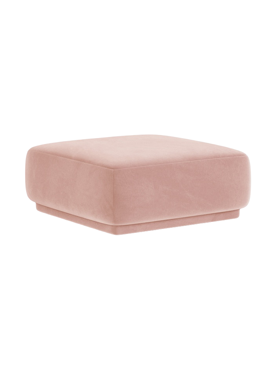 
Pouf design « Jane » - Velours rose