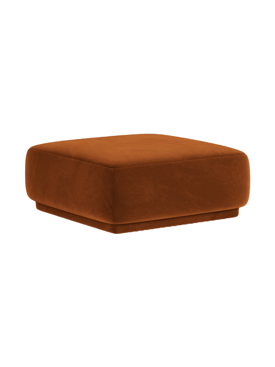
Pouf design « Jane » - Velours Terre cuite