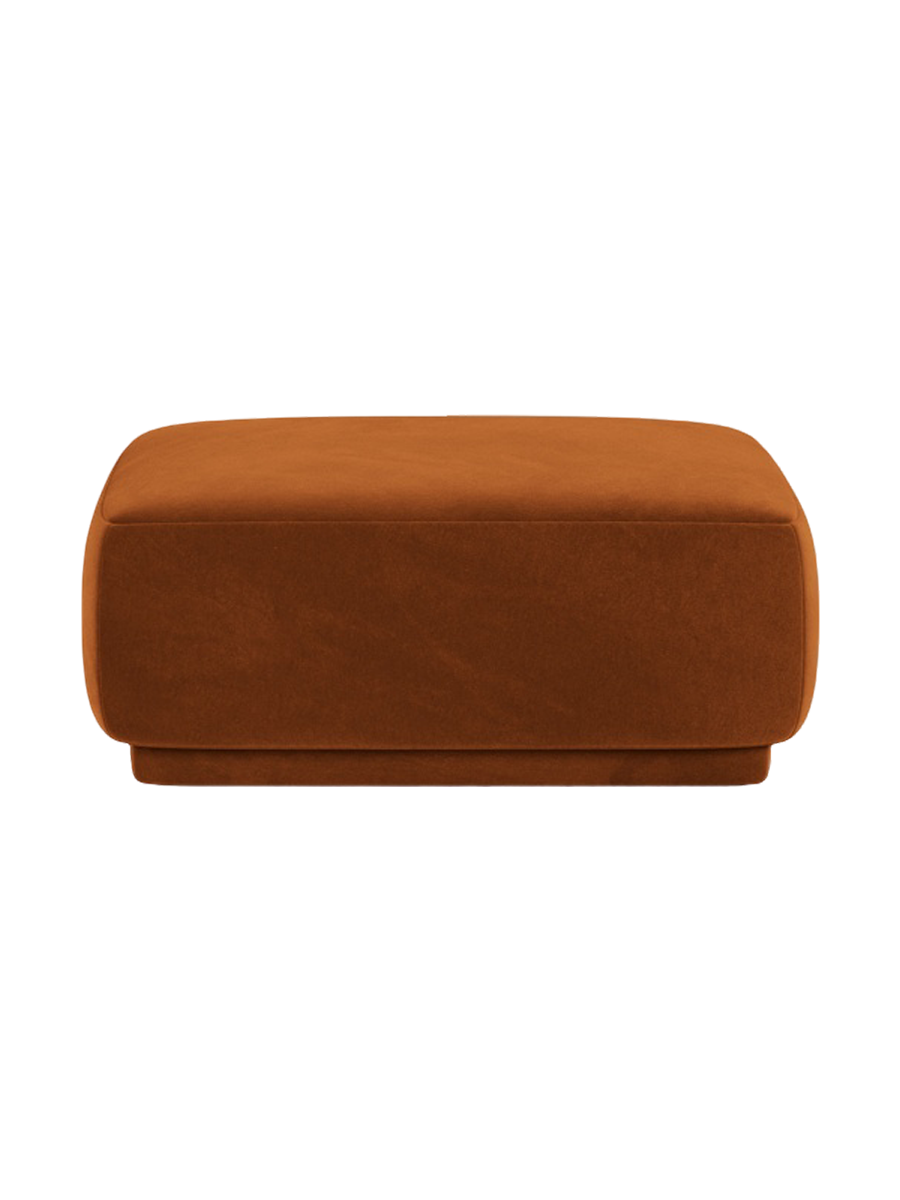 
Pouf design « Jane » - Velours Terre cuite
