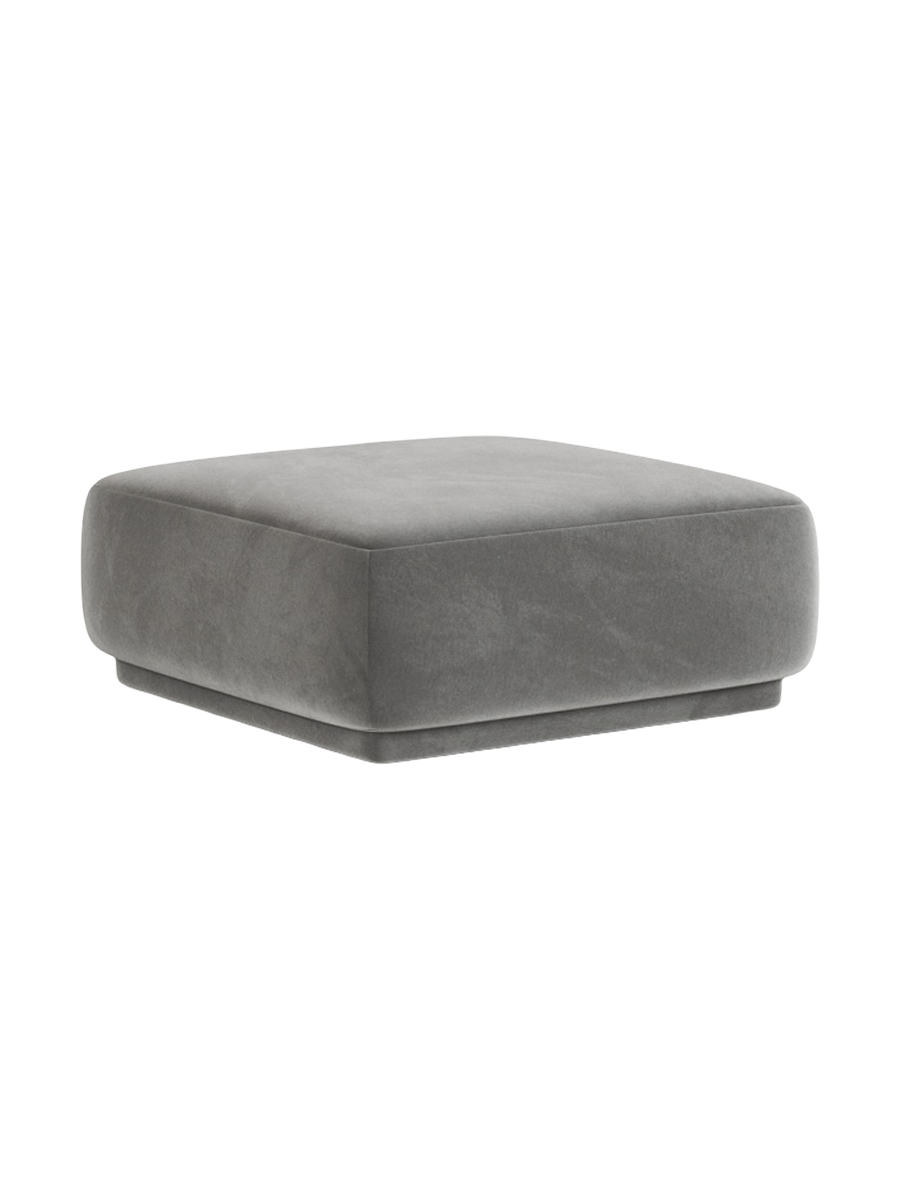 
Pouf design « Jane » - Velours Gris
