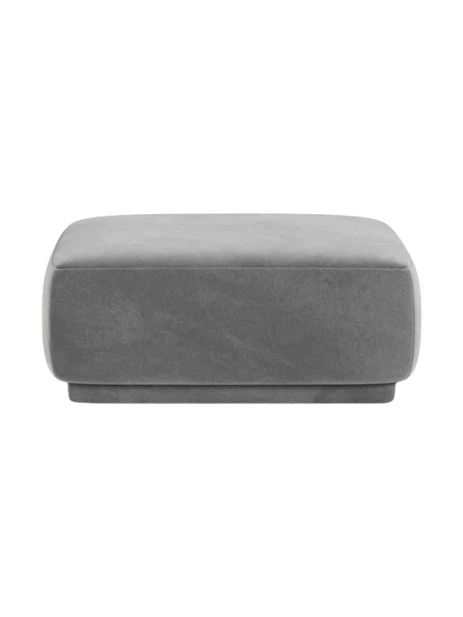 
Pouf design « Jane » - Velours Gris