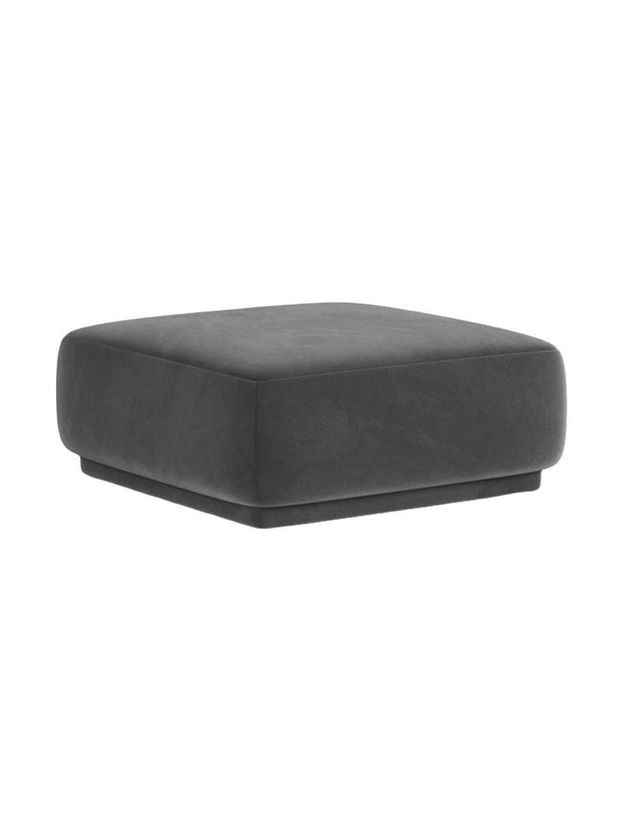 
Pouf design « Jane » - Velours gris foncé
