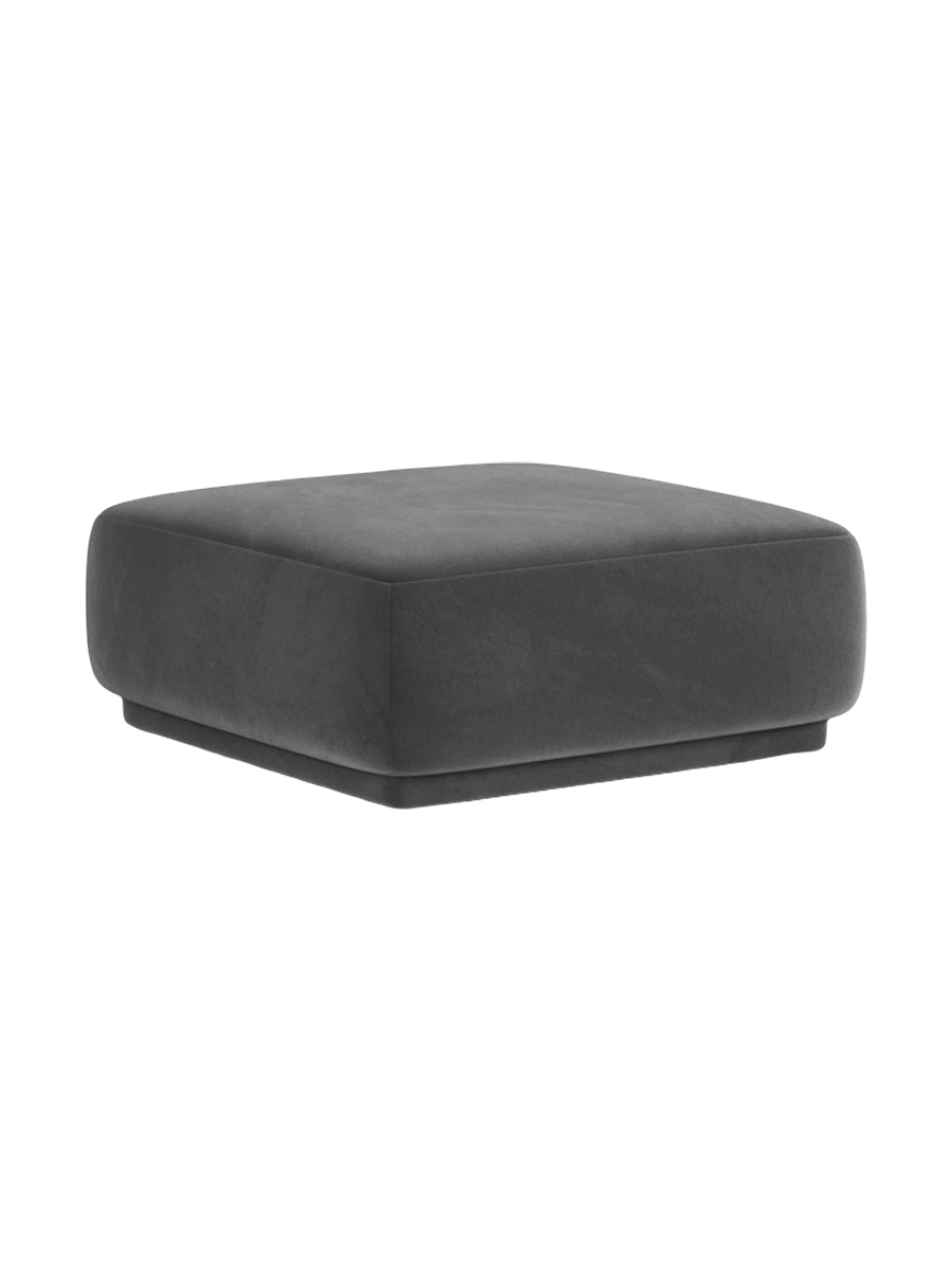 
Pouf design « Jane » - Velours gris foncé
