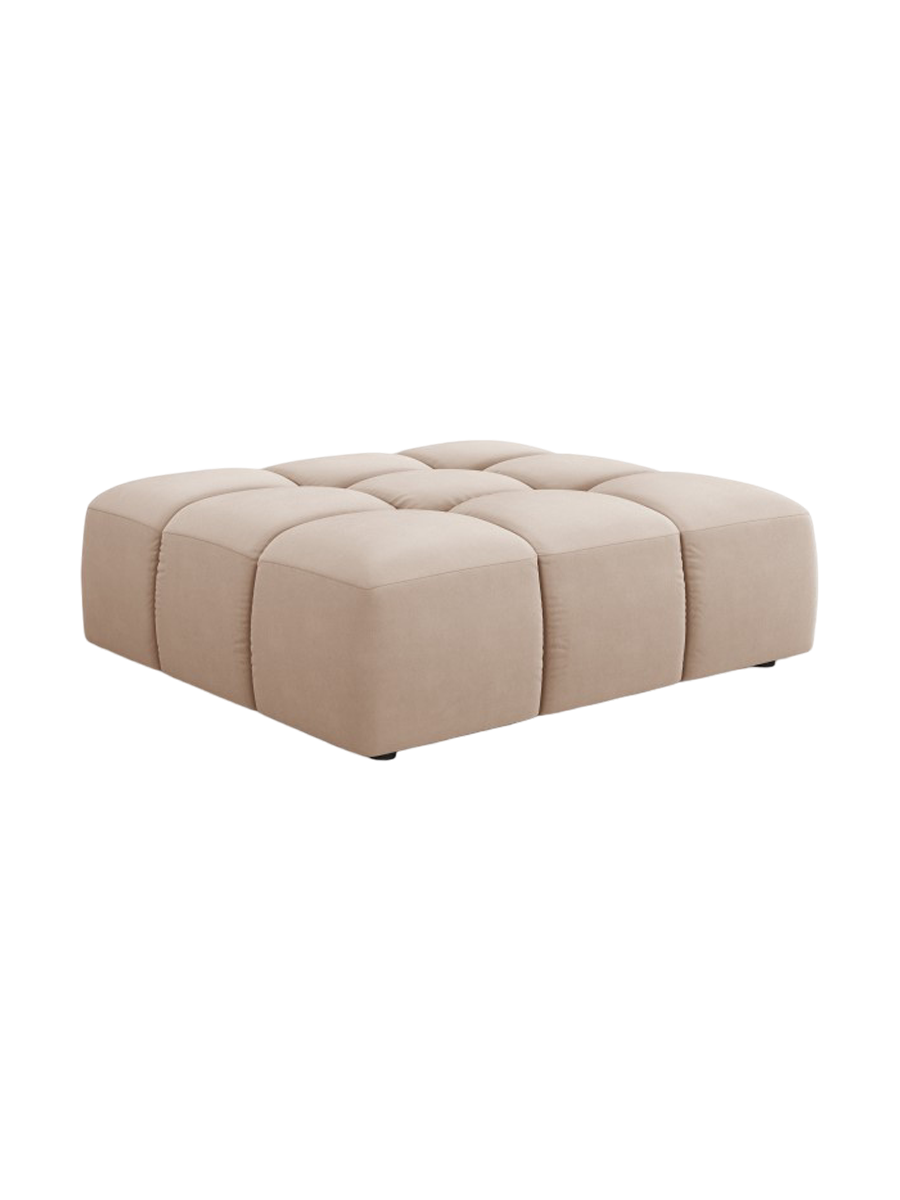 
Design Sitzpouf "Adams" - Samt  Beige / 96 x 96 cm