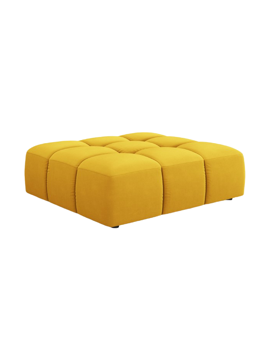 
Design Sitzpouf "Adams" - Samt Senfgelb / 96 x 96 cm