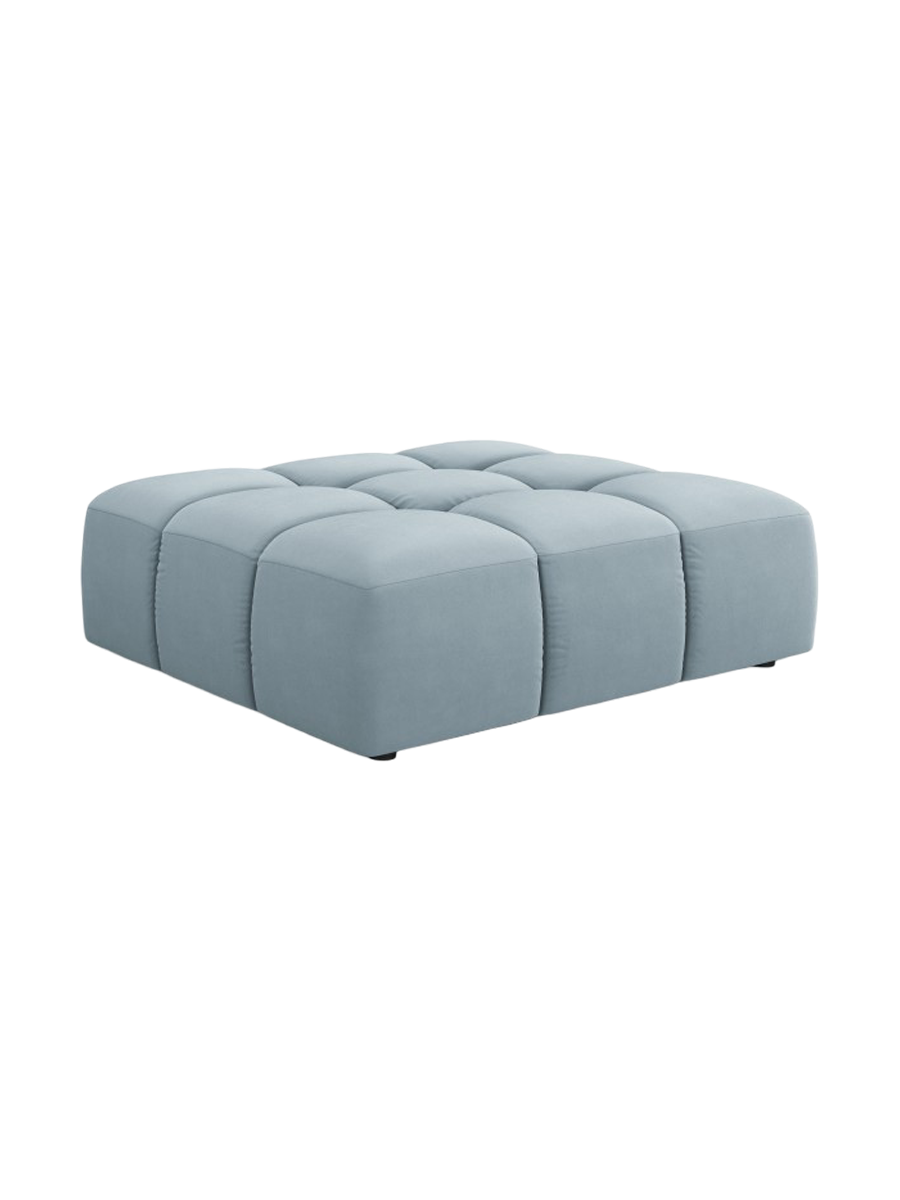 
Design Sitzpouf "Adams" - Samt Hellblau / 96 x 96 cm