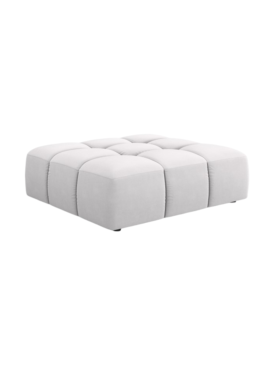
Design Sitzpouf "Adams" - Samt Silver / 96 x 96 cm