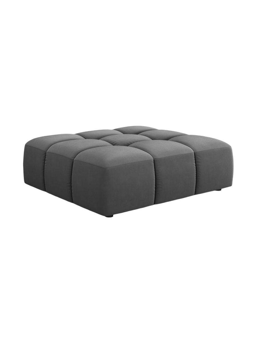 
Design Sitzpouf "Adams" - Samt Grau / 96 x 96 cm