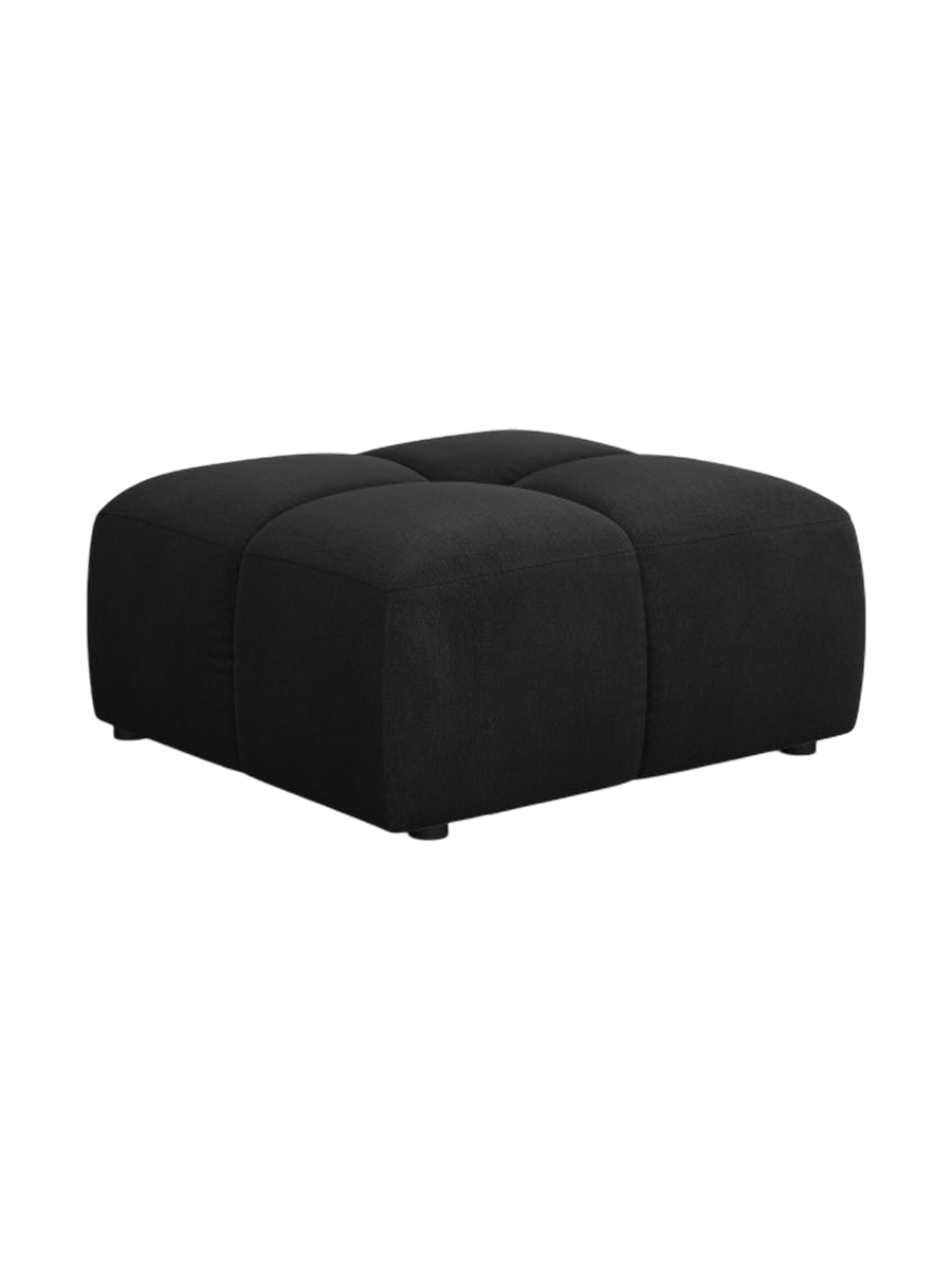 
Design Sitzpouf "Adams" - Chenille Schwarz / 64 x 64 cm