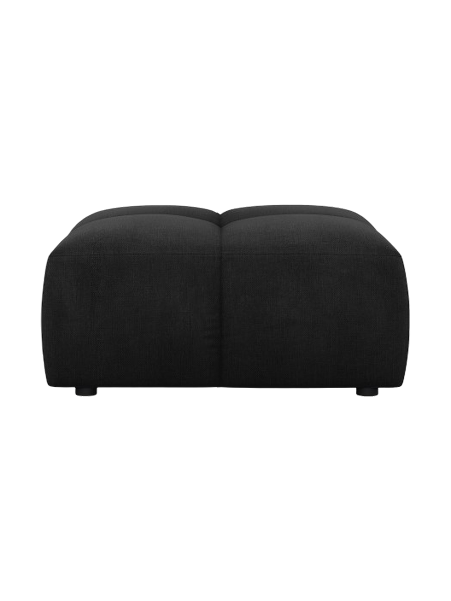 
Design Sitzpouf "Adams" - Chenille Schwarz / 64 x 64 cm