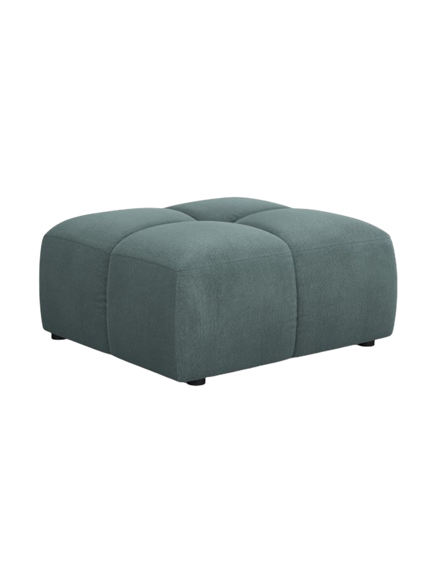 
Design Sitzpouf "Adams" - Chenille Petrol / 64 x 64 cm