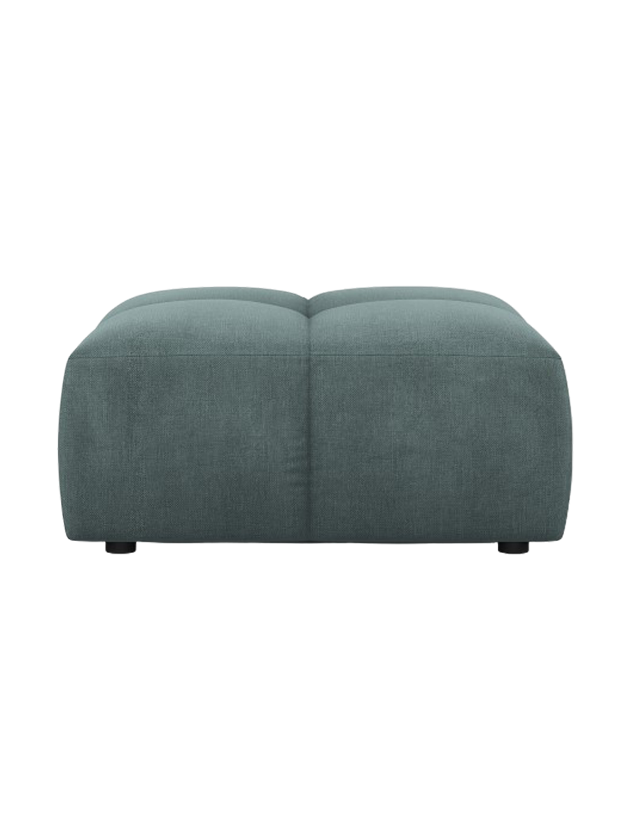
Design Sitzpouf "Adams" - Chenille Petrol / 64 x 64 cm