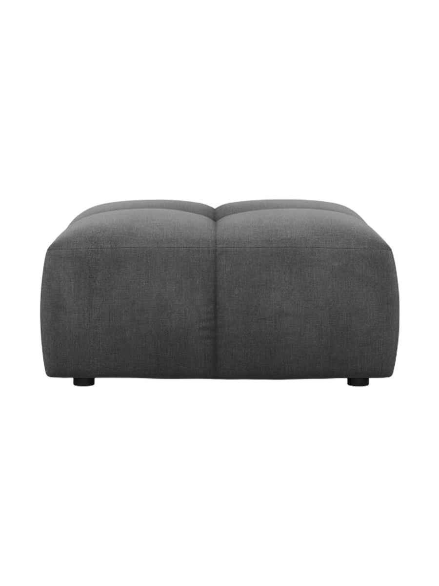 
Design Sitzpouf "Adams" - Chenille Dunkelgrau / 64 x 64 cm