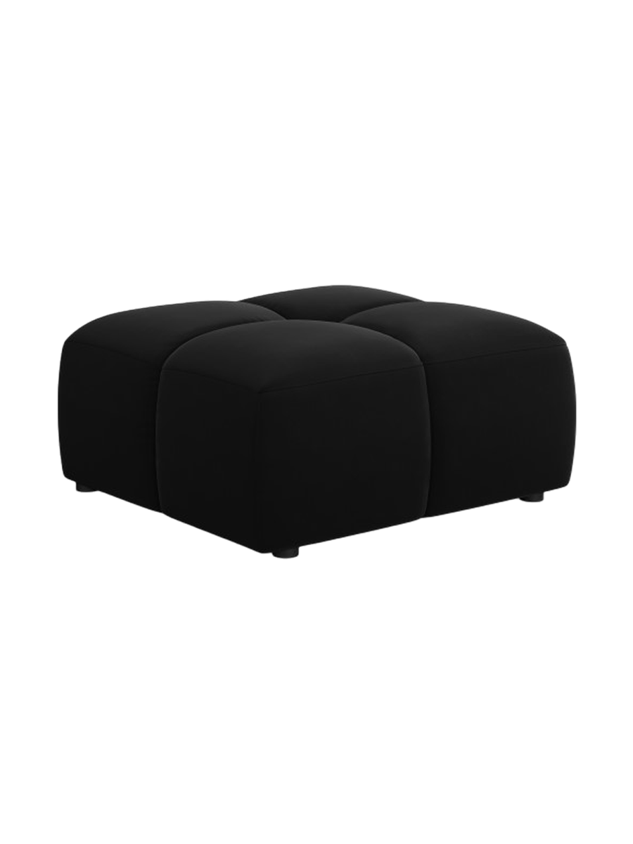 
Design Sitzpouf "Adams" - Samt Schwarz / 64 x 64 cm
