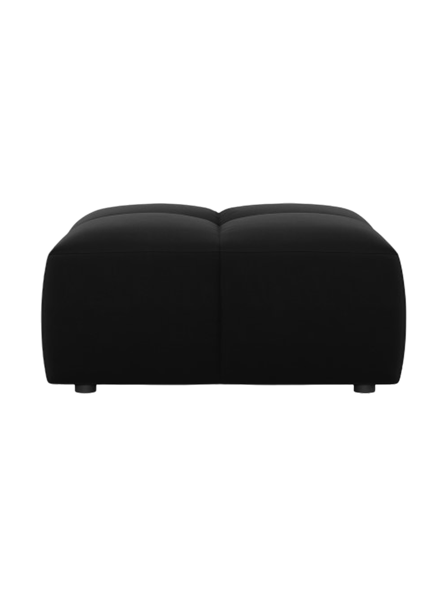 
Design Sitzpouf "Adams" - Samt Schwarz / 64 x 64 cm