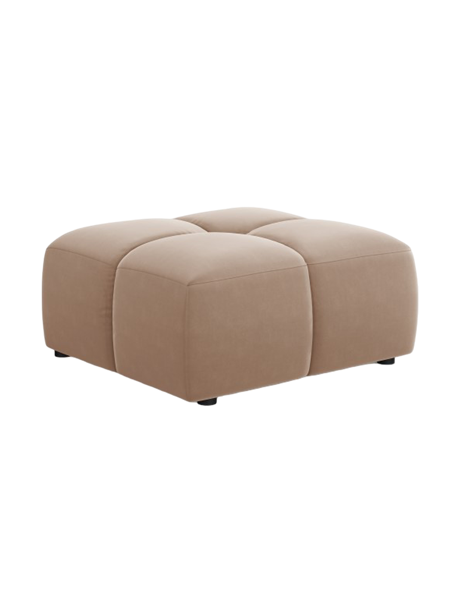 
Design Sitzpouf "Adams" - Samt  Beige / 64 x 64 cm