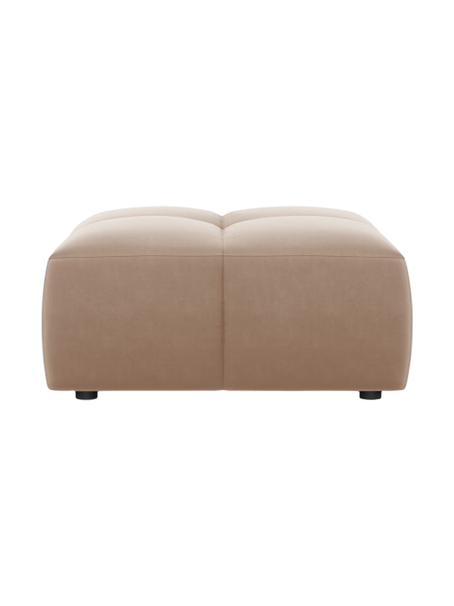 
Design Sitzpouf "Adams" - Samt  Beige / 64 x 64 cm