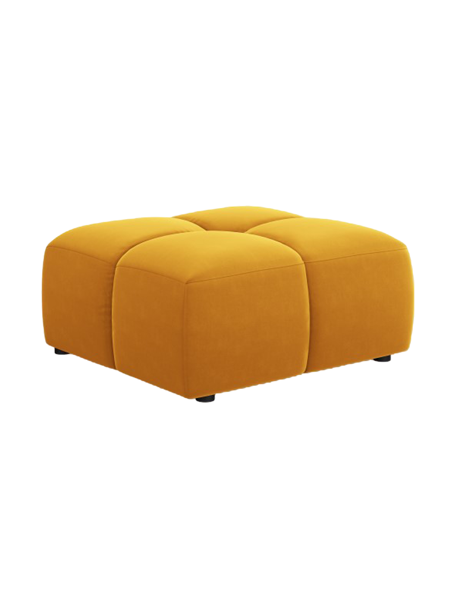 
Design Sitzpouf "Adams" - Samt Senfgelb / 64 x 64 cm