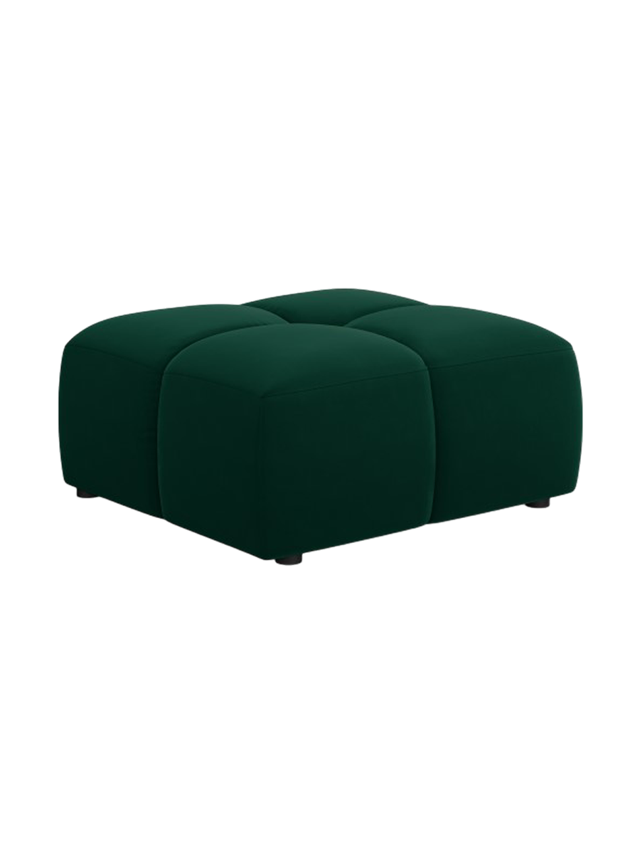 
Design Sitzpouf "Adams" - Samt Flaschengrün / 64 x 64 cm