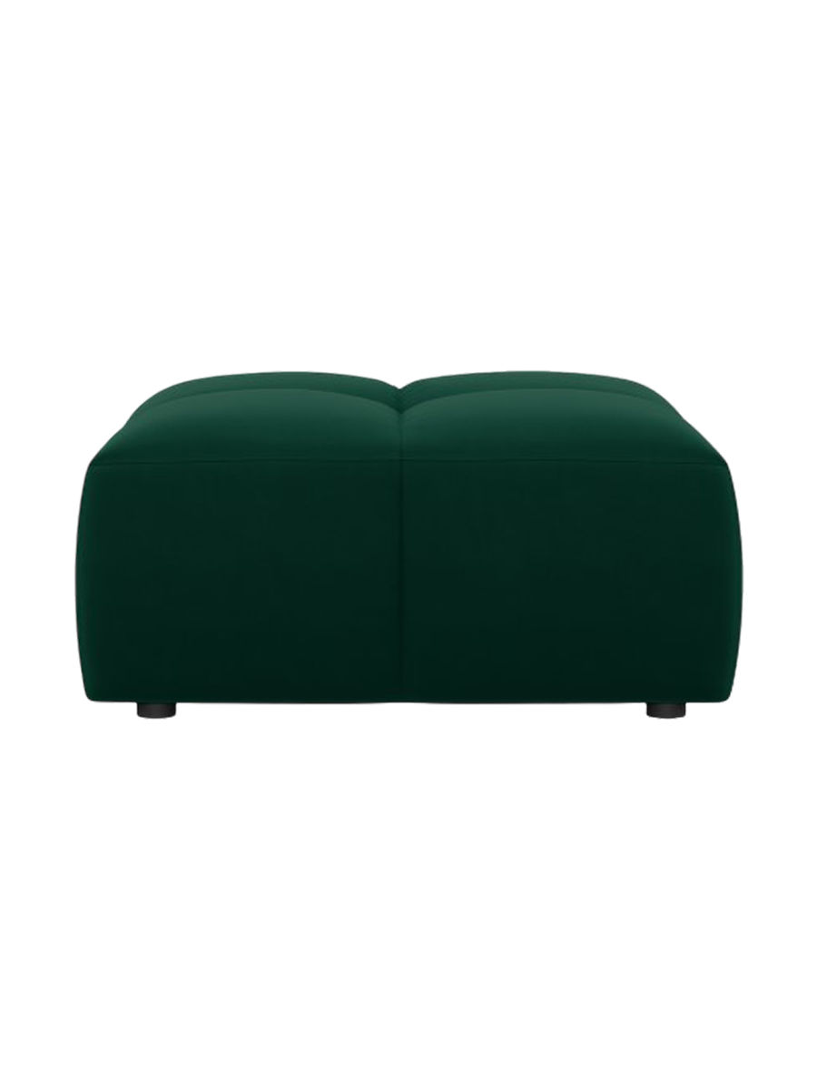 
Design Sitzpouf "Adams" - Samt Flaschengrün / 64 x 64 cm