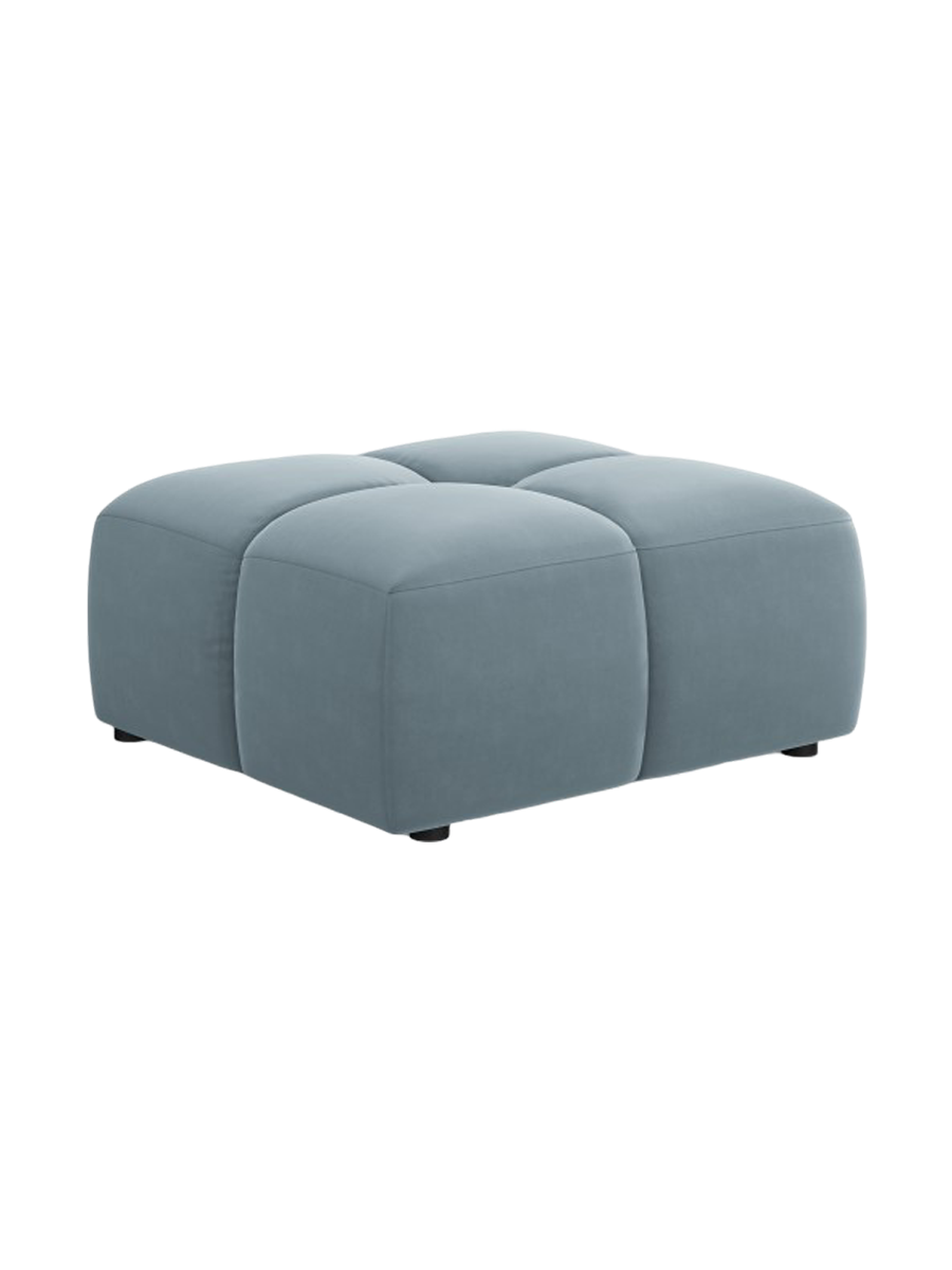 
Design Sitzpouf "Adams" - Samt Hellblau / 64 x 64 cm