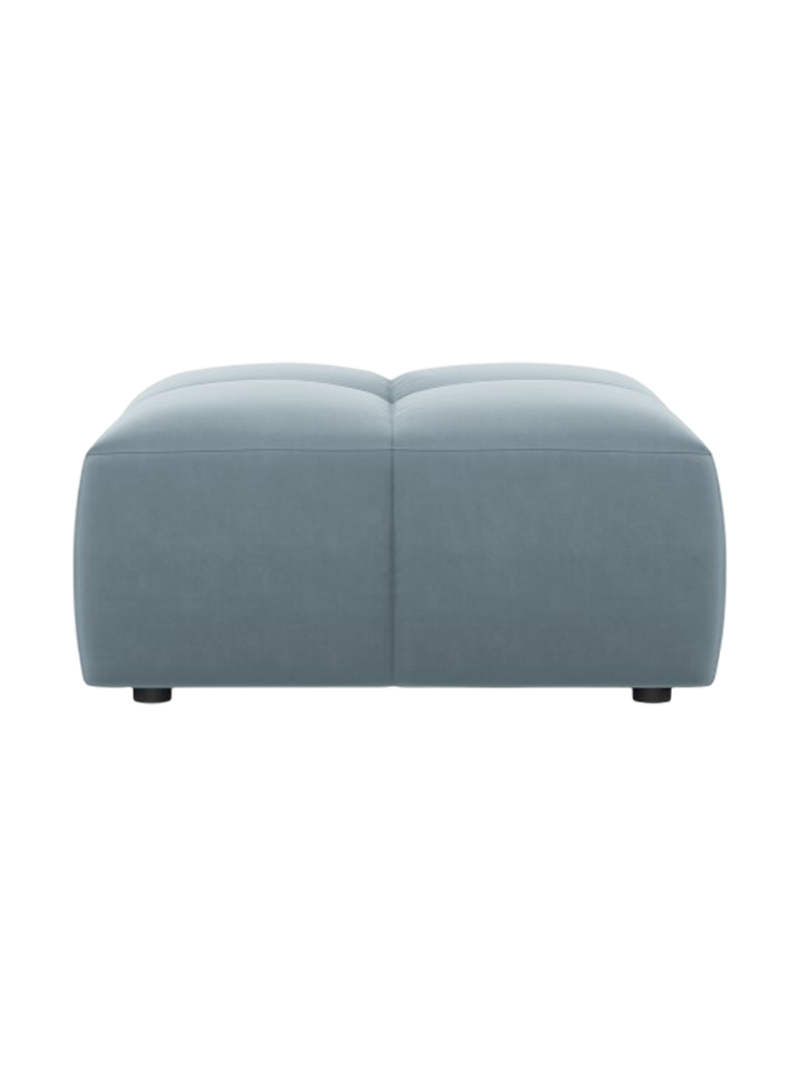 
Design Sitzpouf "Adams" - Samt Hellblau / 64 x 64 cm