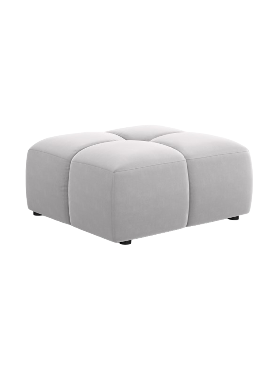 
Design Sitzpouf "Adams" - Samt Silver / 64 x 64 cm