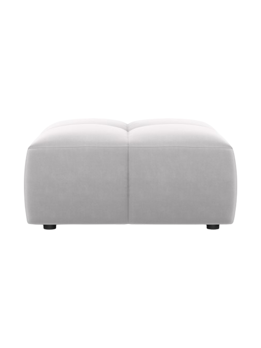 
Design Sitzpouf "Adams" - Samt Silver / 64 x 64 cm
