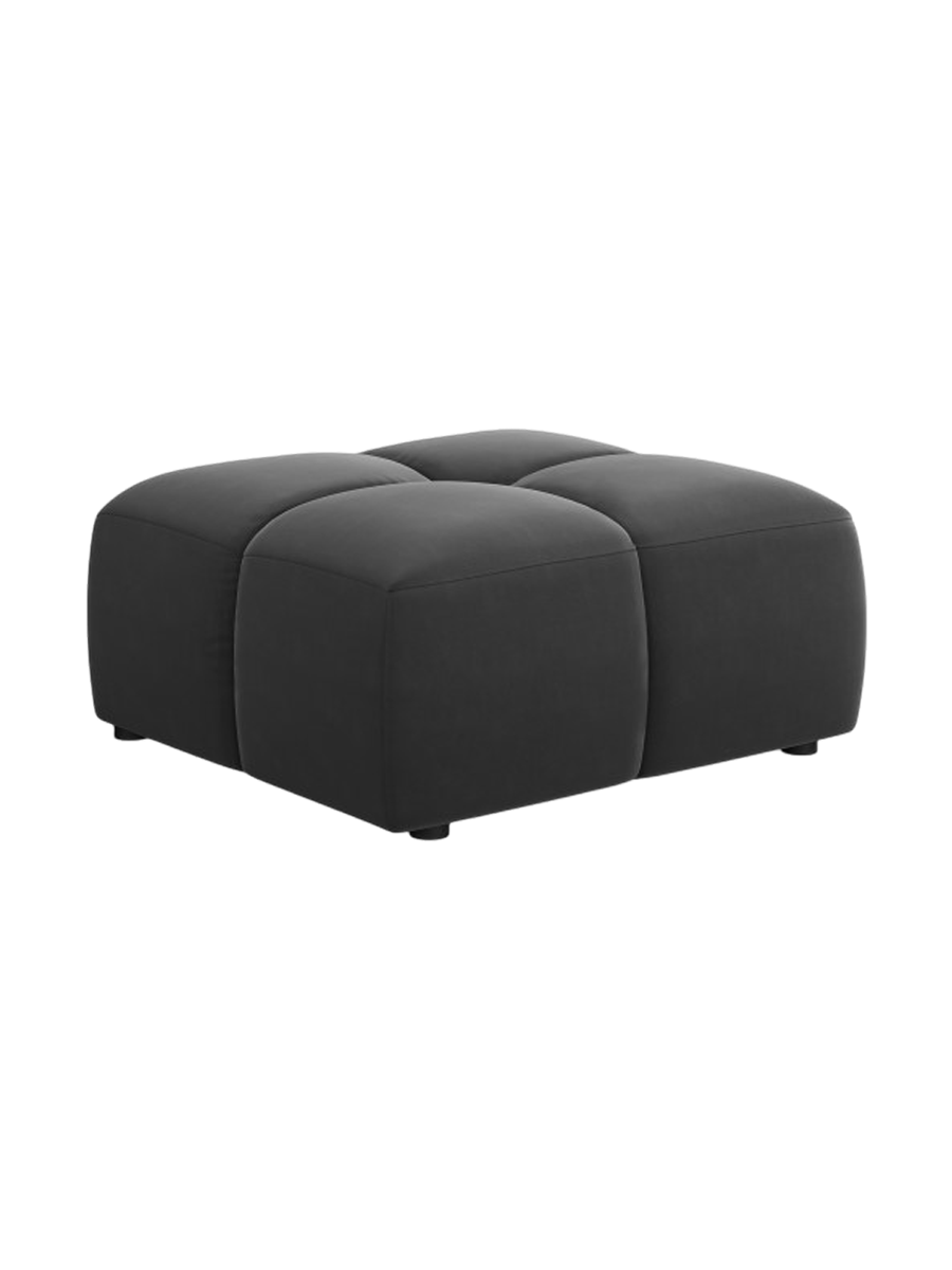 
Design Sitzpouf "Adams" - Samt Grau / 64 x 64 cm