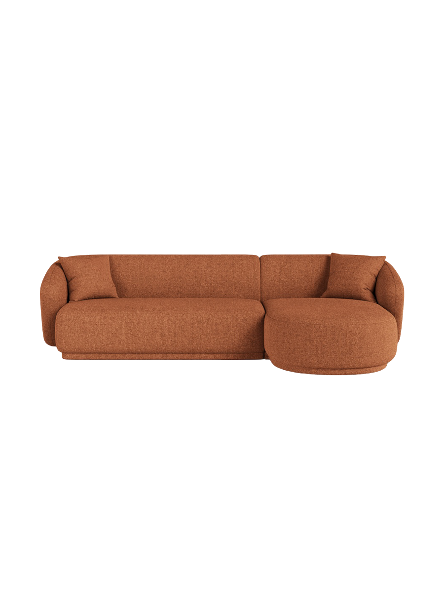 
Canapé d'angle design 4 places « Jane » - Chenille Brick / Pièce d'angle droite