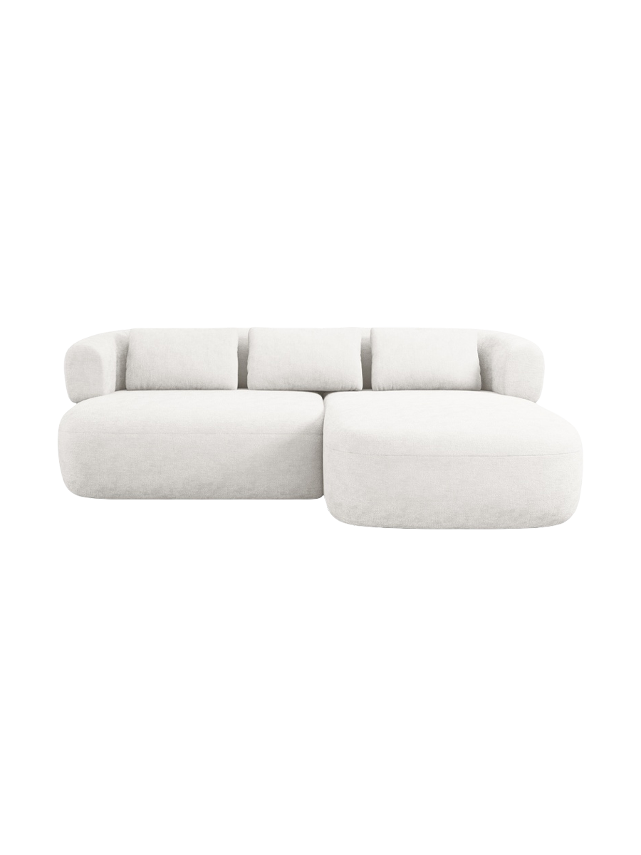 
3-Seater Designer Corner Sofa "Estro" - Velvet Dark Grey / Right-hand corner section