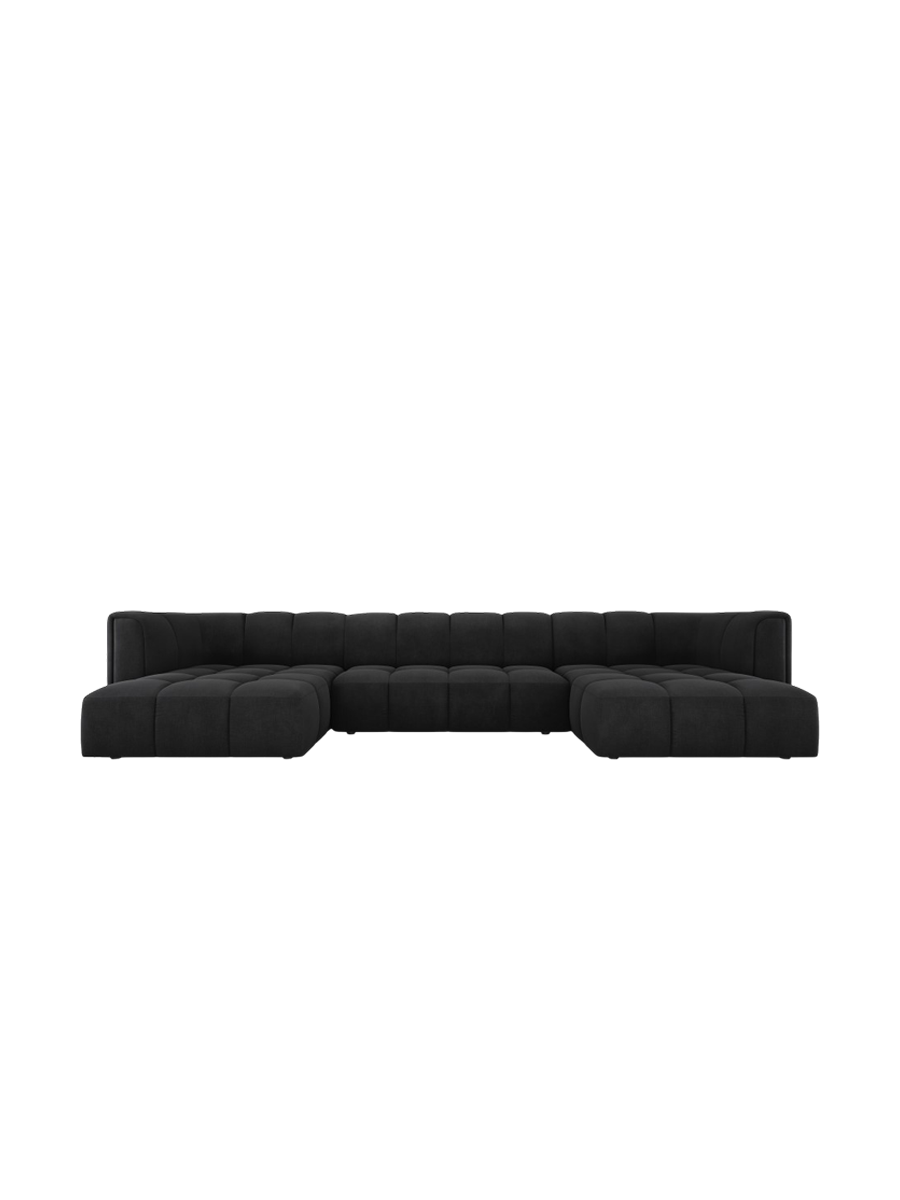 
Design Panorama-Sofa "Adams" - Chenille Schwarz