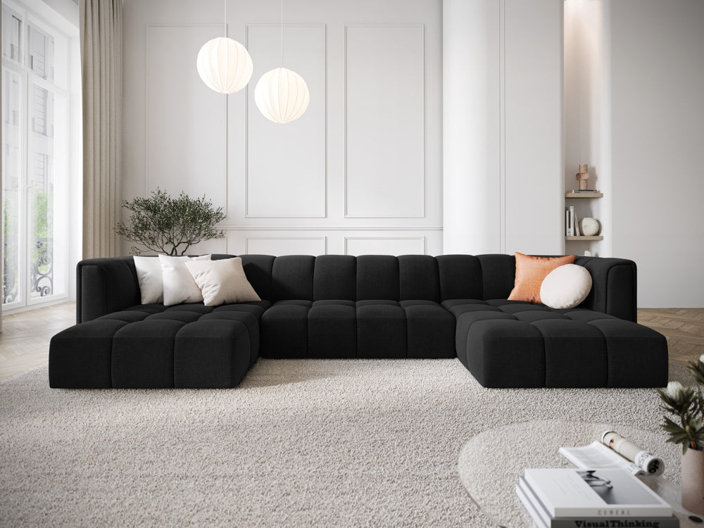 
Design Panorama-Sofa "Adams" - Chenille Schwarz