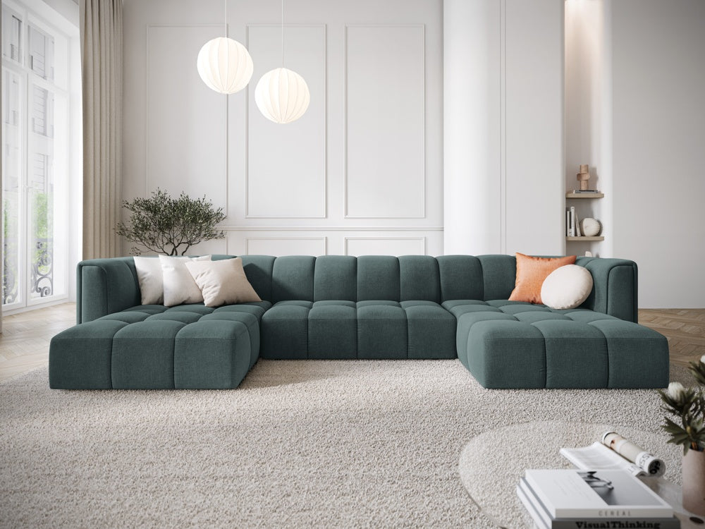 
Design Panorama-Sofa "Adams" - Chenille Petrol