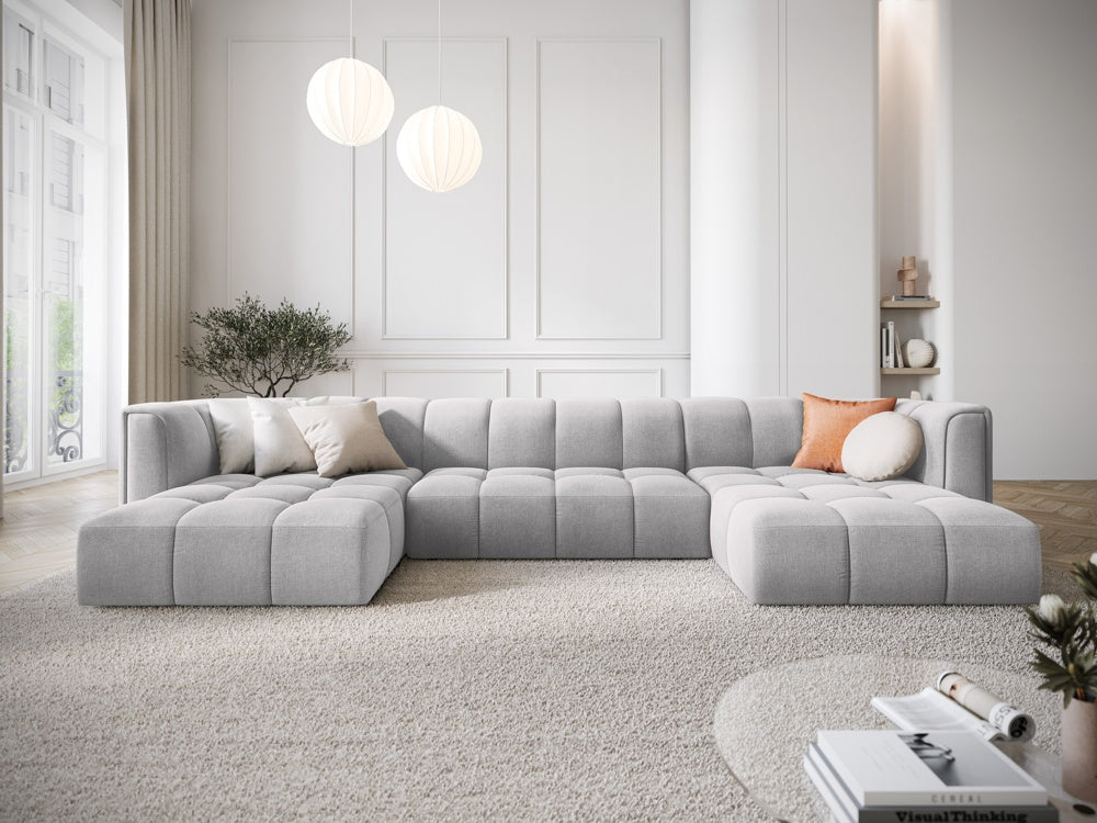 
Design Panorama-Sofa "Adams" - Chenille Hellgrau