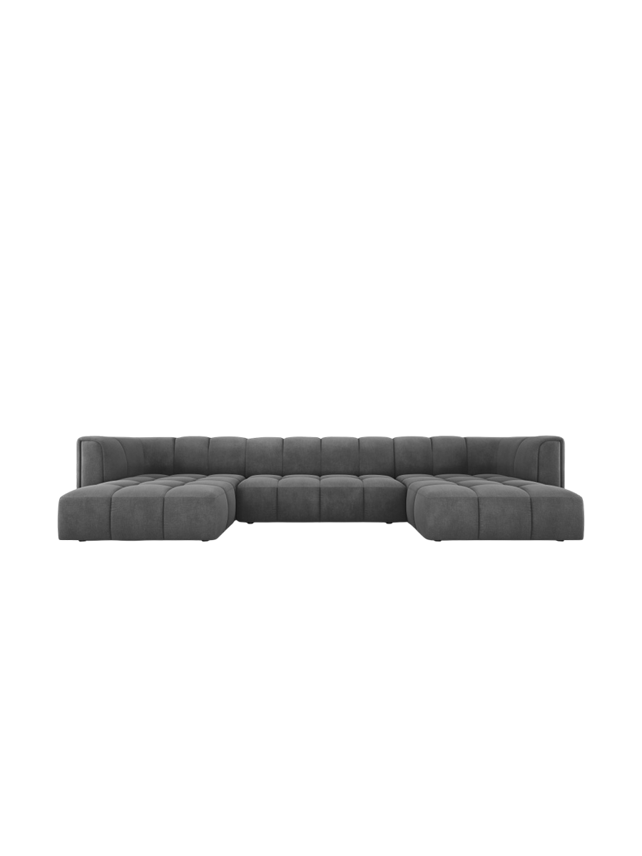 
Design Panorama-Sofa "Adams" - Chenille Dunkelgrau