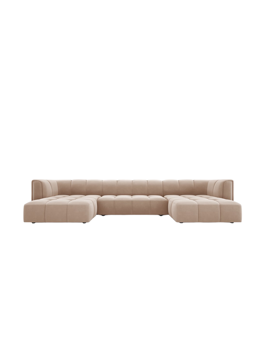 
Design Panorama-Sofa "Adams" - Samt  Beige