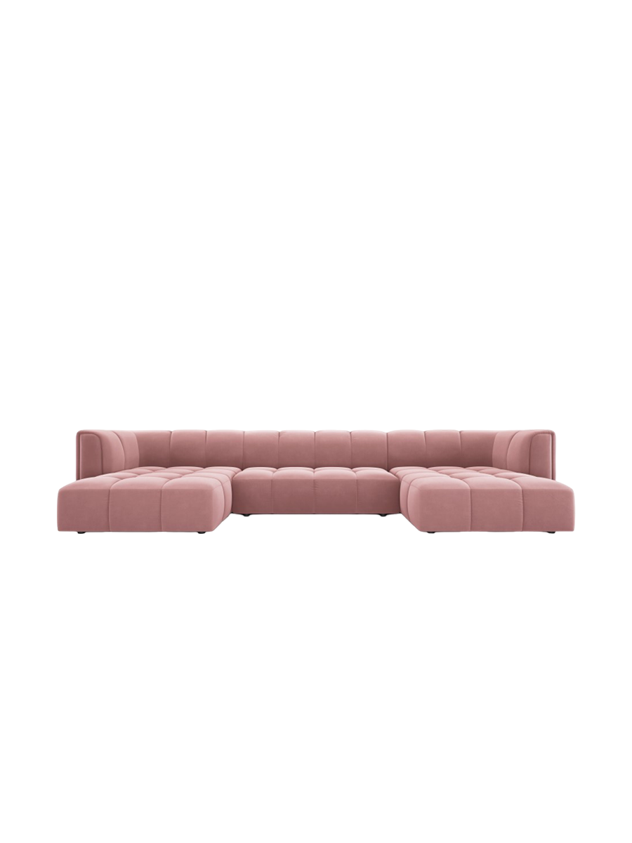
Design Panorama-Sofa "Adams" - Samt  Rosa