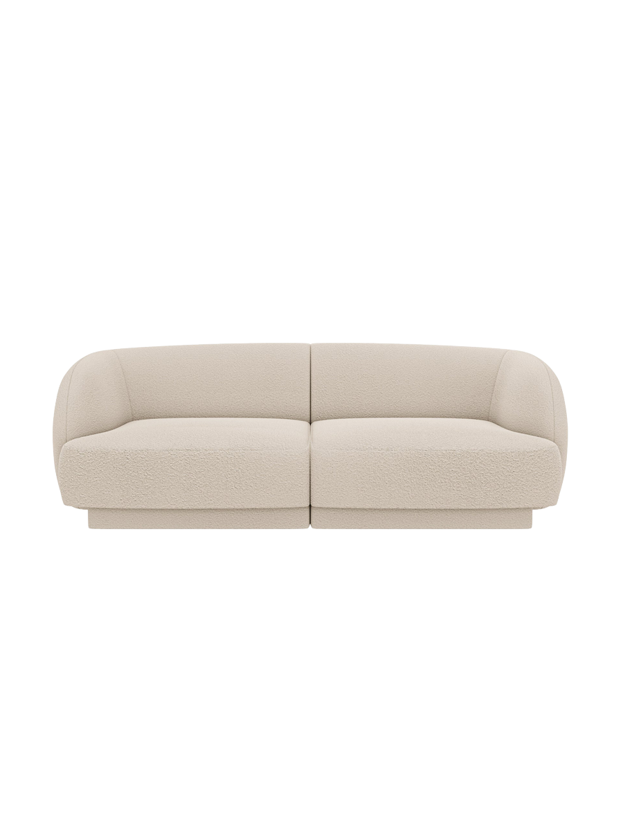 
Modulares Design Sofa „Miley“ (2-Sitzer) - Bouclé Beige