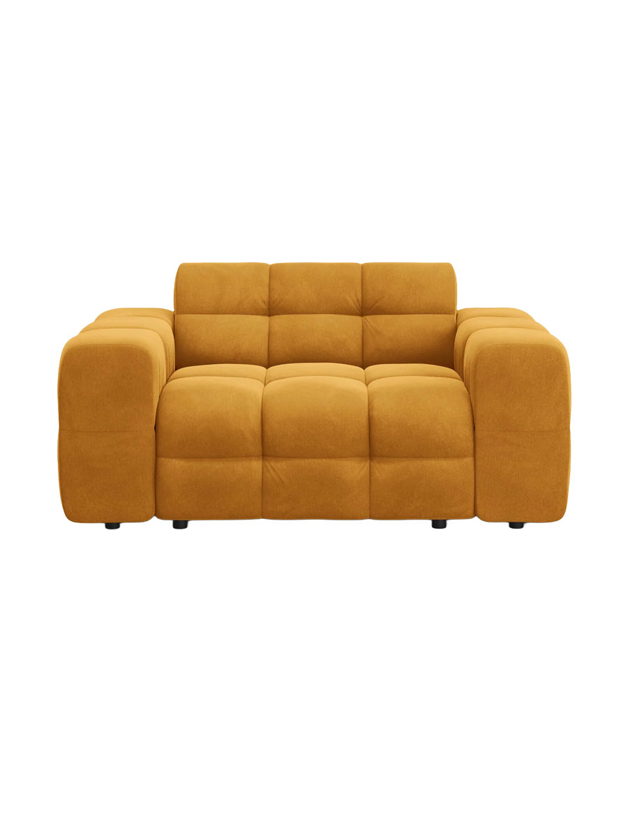 
2-Sitzer Design Sofa „Kendal“ - Samt Mustard