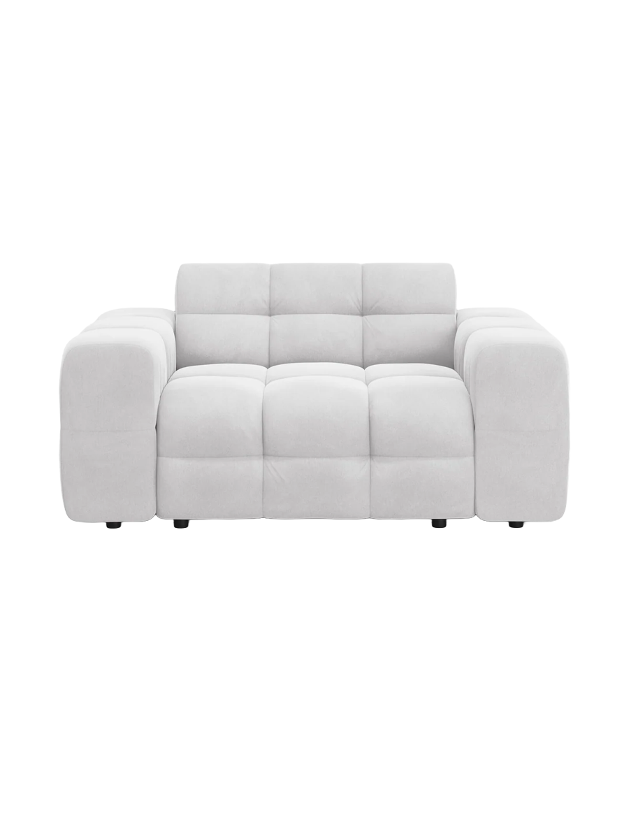 
2-Sitzer Design Sofa „Kendal“ - Samt Hellgrau