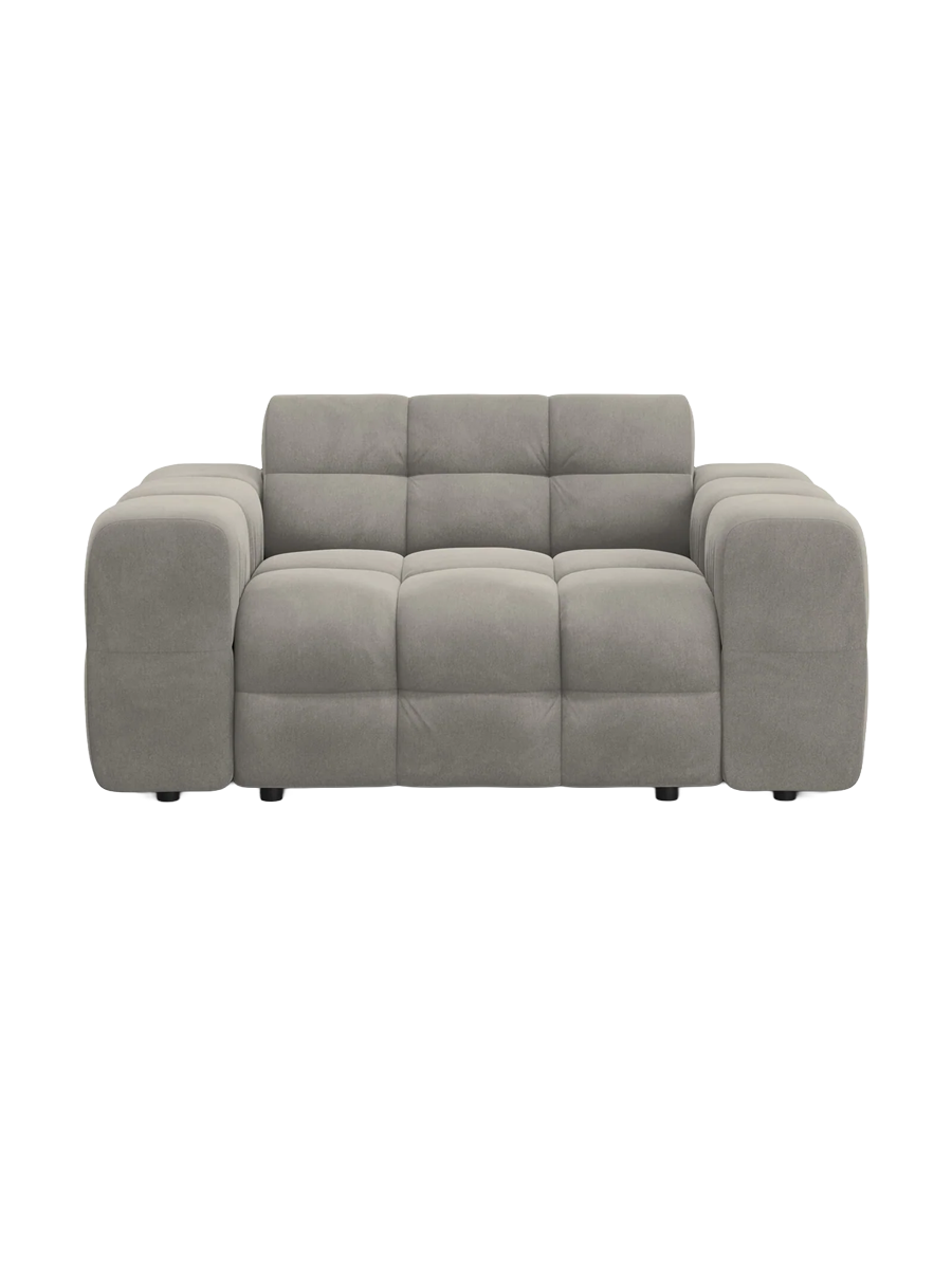 
2-Sitzer Design Sofa „Kendal“ - Samt Dunkelgrau