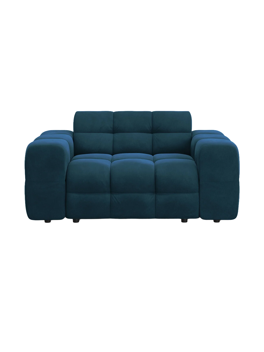 
2-Sitzer Design Sofa „Kendal“ - Samt Marineblau