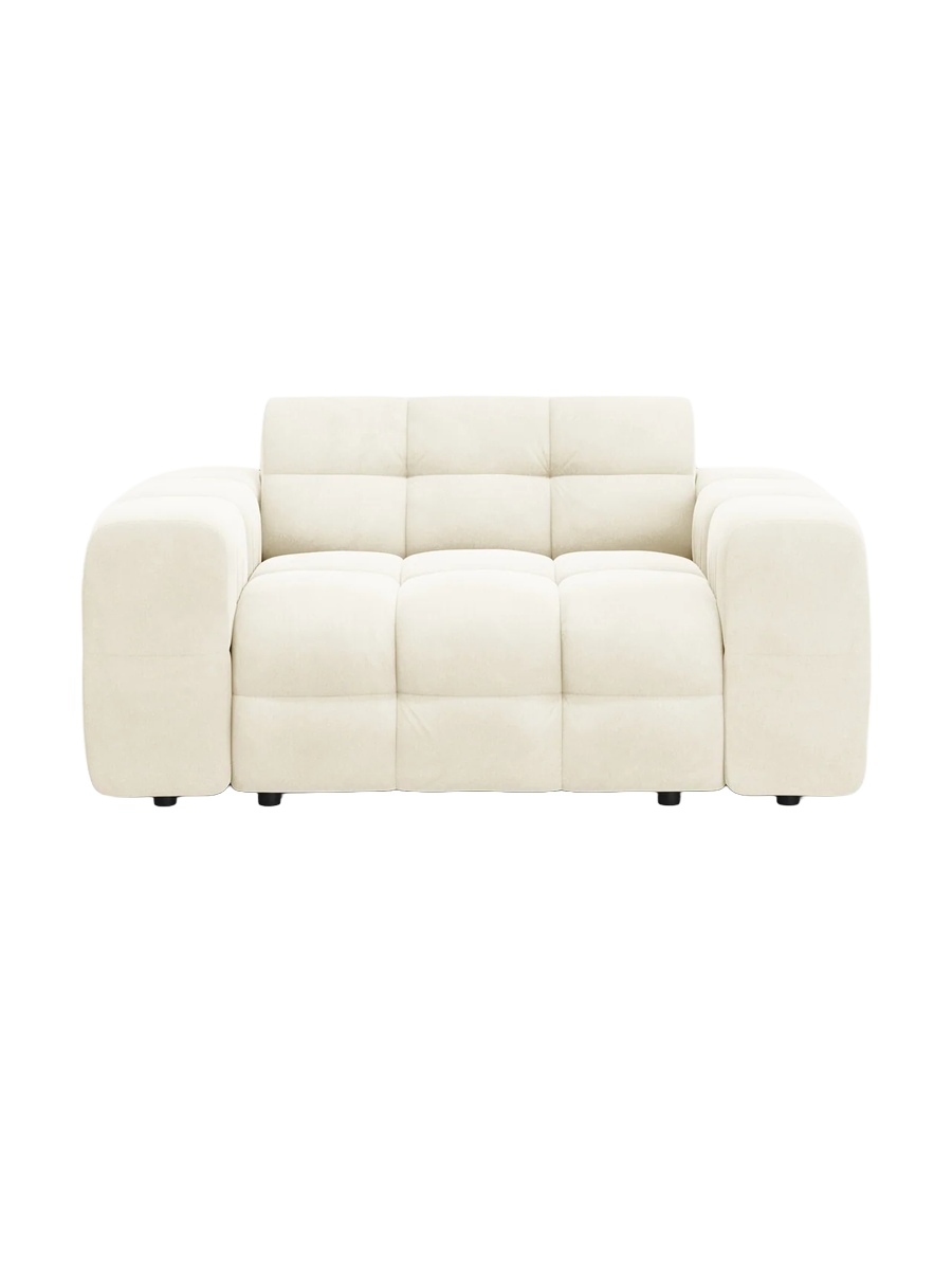 
2-Sitzer Design Sofa „Kendal“ - Samt Elfenbein