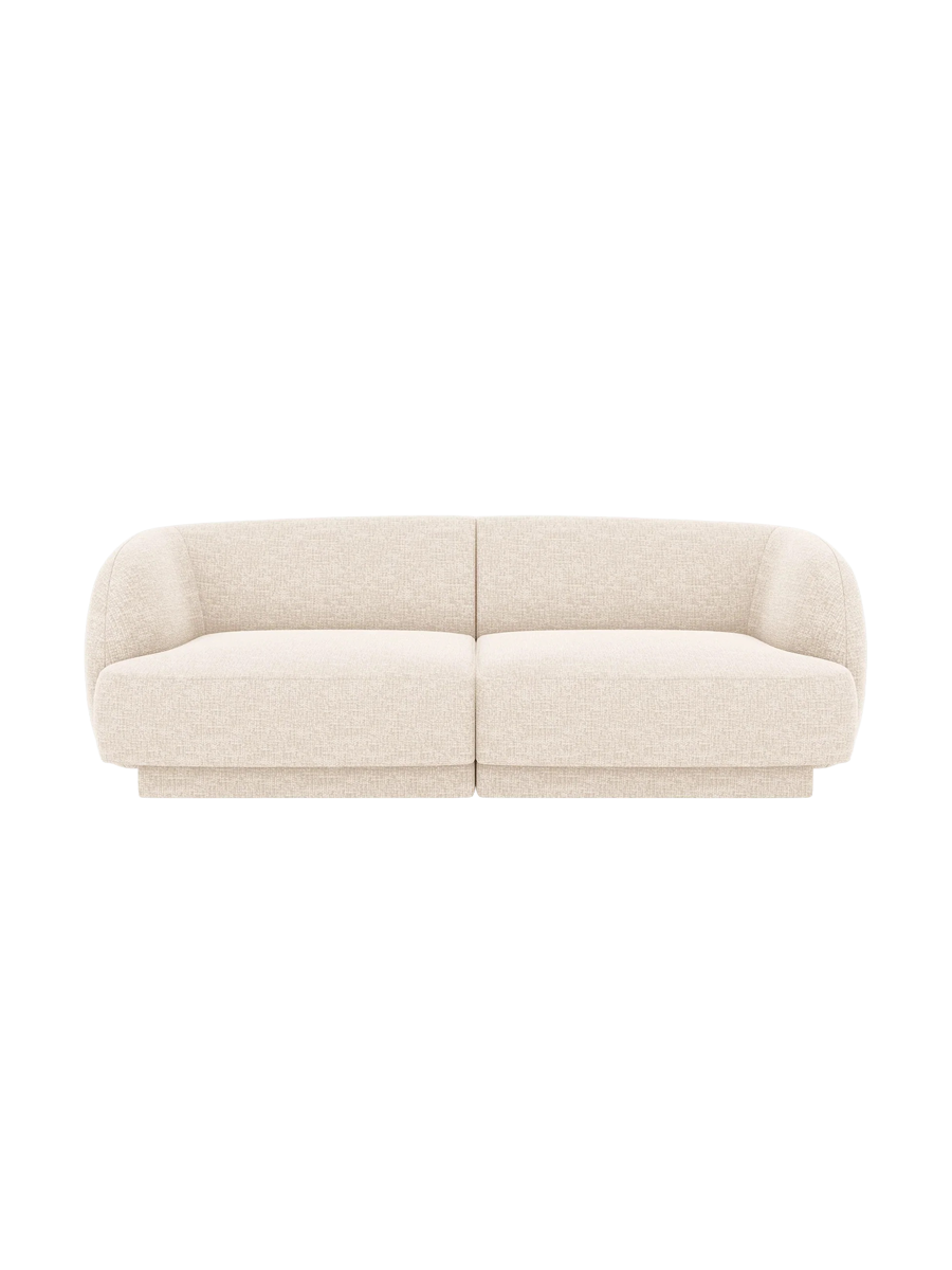 
Modulares Design Sofa „Miley“ (2-Sitzer) - Chenille Light Beige